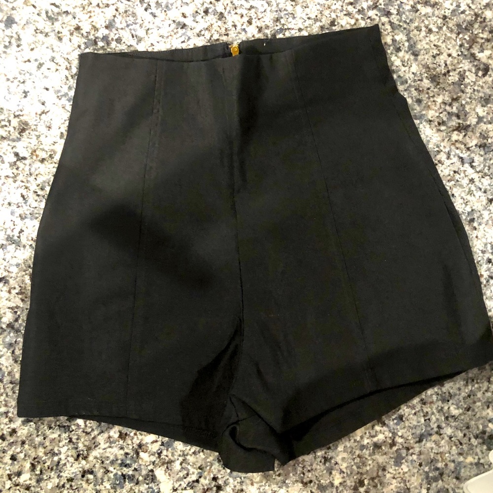 Black High Waisted Shorts